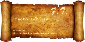 Frecko Ténia névjegykártya